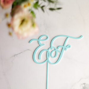 cake topper lettre entremélées